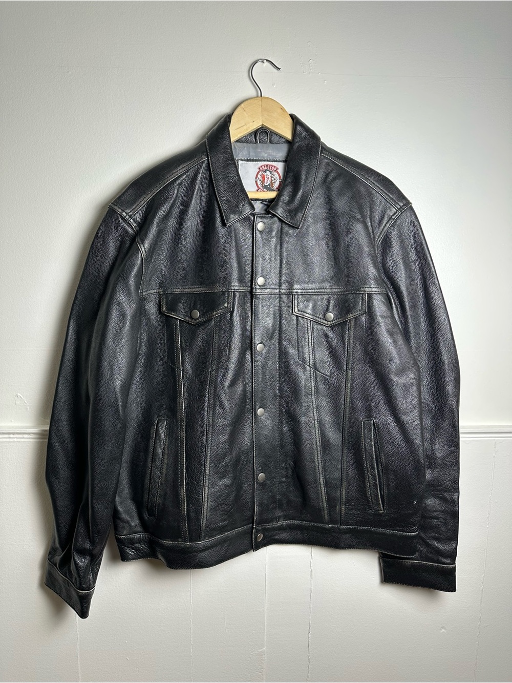 Heavyweight Leather Biker Jacket